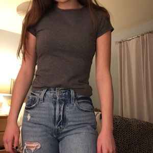 Tight Gray Cropped tee